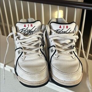 Nike Air Flight Athletic Shoes - White and Black